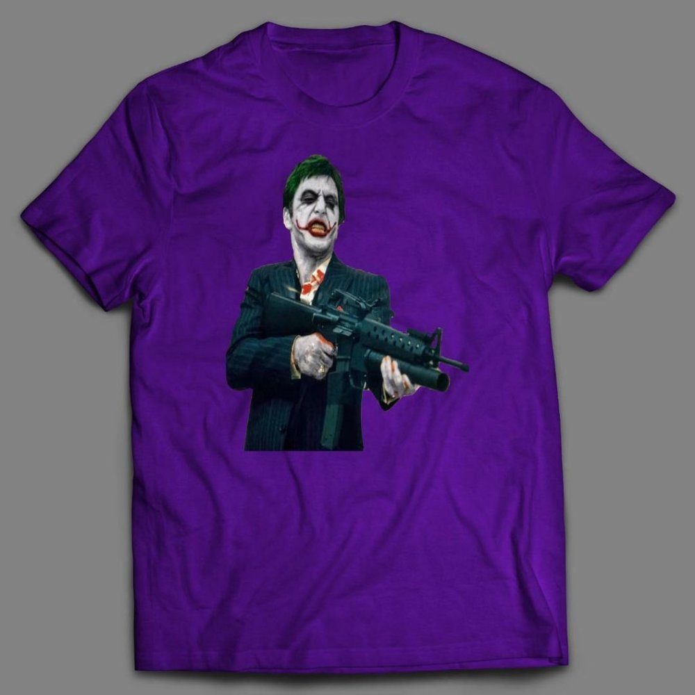 THE JOKER AND SCARFACE PARODY INSPIRED RARE ~SHIRT